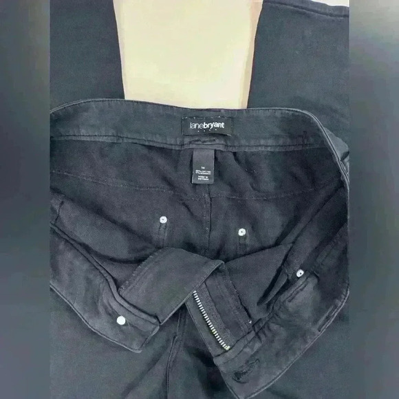 Lane Bryant Black Jegging Zip Front Ankle Pants Stretch Straight Leg Women’s 18 - Picture 6 of 13